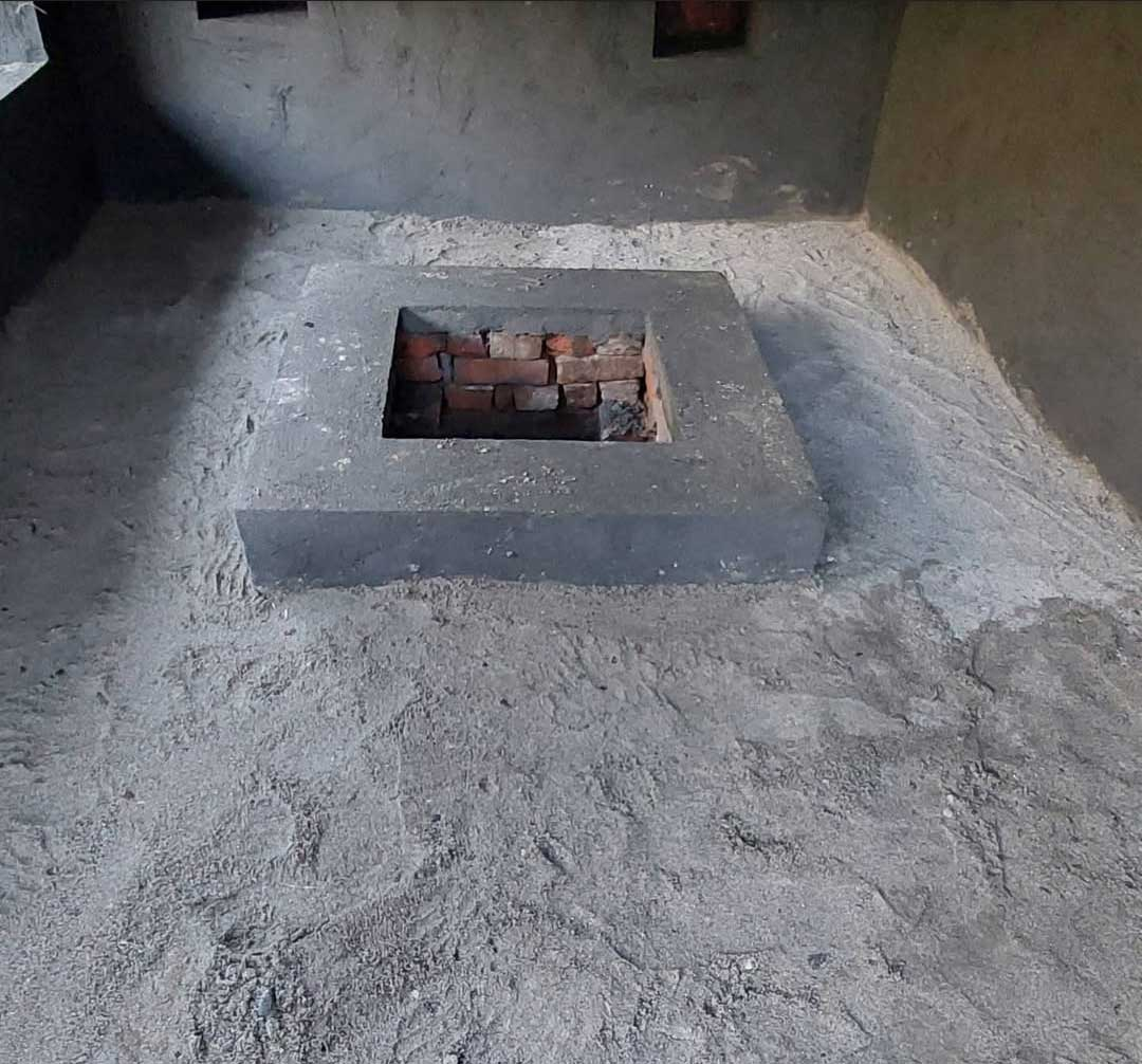 dhuni at Uma Giri Kutir, Taptkund Mahadev Mandir, Sailing, Bageshwar District, Uttarakhand, India. sustainable construction projects, renovations, relativelyLocal Nikol Giri, Nicole Jaquis, www.relativelylocal.com